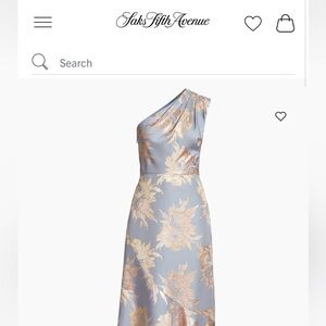 Kay Unger Gianella One-Shoulder Jacquard Gown